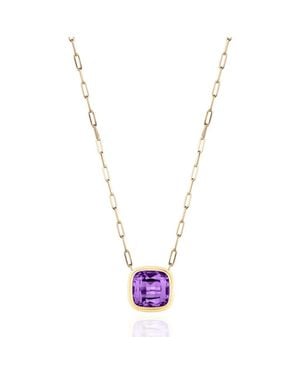 Goshwara Manhattan Cushion Pendant Necklace - Metallic