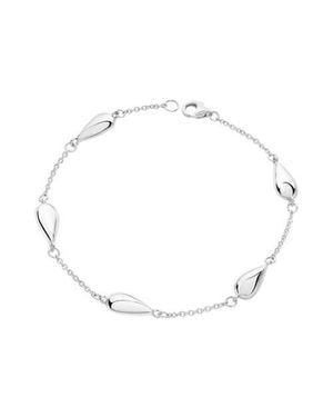 Lucy Quartermaine Station Tear Drop Bracelet - Metallic