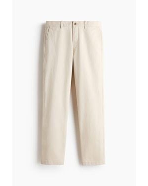H&M Slim Fit Cotton Chinos - Natural