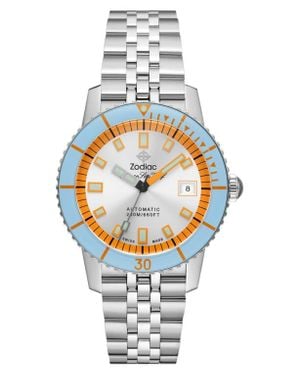 Zodiac Compression Diver Automatic Stainless Steel Watch, 40Mm - Metallic