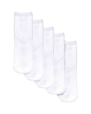 Stems 5-Pack Everyday Ankle Socks - White
