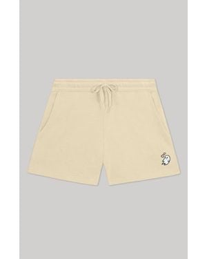 Alix Heartly Ghost Midweight Washed Fleece Shorts - Natural