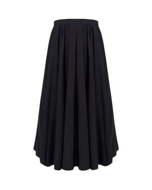 Oddli Pleated Poplin Skirt - Blue