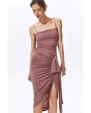 H&M Draped Tie-Detail Skirt - Multicolor