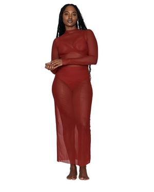 CUUP The Mockneck Dress - Red