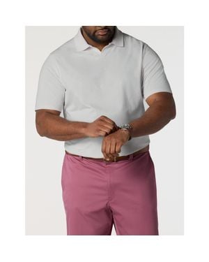 Oak Hill by DXL Big & Tall 37.5 Technology Notched Performance Polo Shirt - Gray