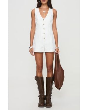 Princess Polly Damico Sleeveless Romper - White