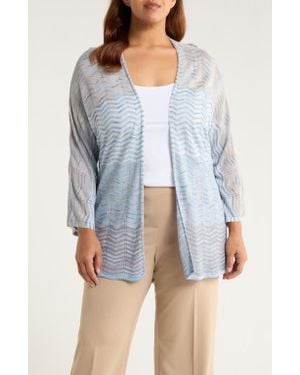 Anne Klein Zig Zag Cardigan - Blue