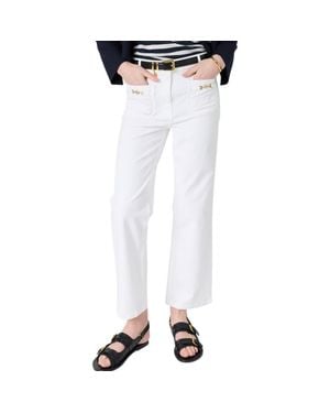 Gerard Darel Allie Cropped Straight Leg Jeans - Blue