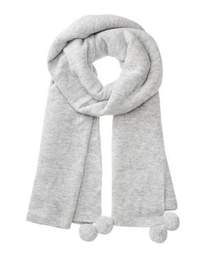Lele Sadoughi After Party Pompom Baby Alpaca Blend Scarf - Gray