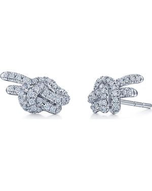 Kwiat Entwine Petite Diamond Stud Earrings - Blue