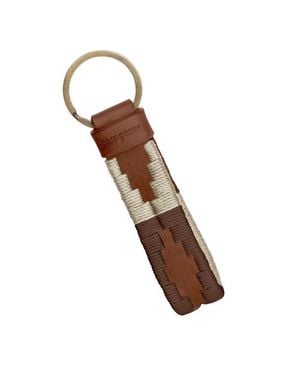 Pampeano Charro Loop Leather Keychain - Brown