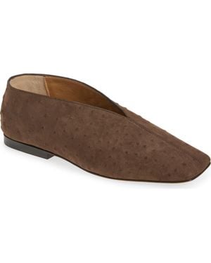 Mansur Gavriel Square Toe Flat - Brown