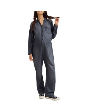 Hatch Collection The Everyday Nursing Denim Jumpsuit - Blue