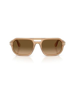 Persol Guido 56Mm Gradient Polarized Pillow Sunglasses - Multicolor