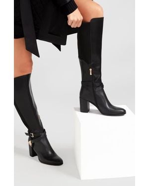 Belle & Bloom Breton Knee High Boot - Black
