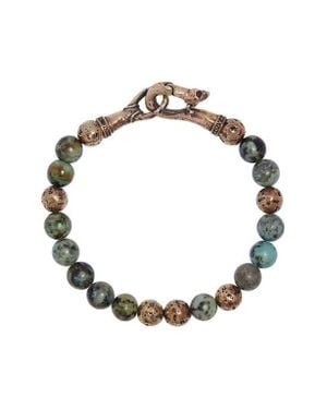 John Varvatos Distressed Cabochon Bracelet - Metallic