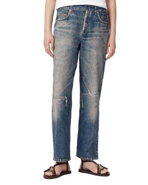AllSaints Ida Terry Illusion Pants - Blue