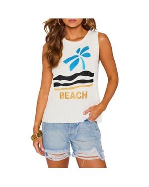 Vici Collection Beach Bound Sleeveless Sweater - Blue