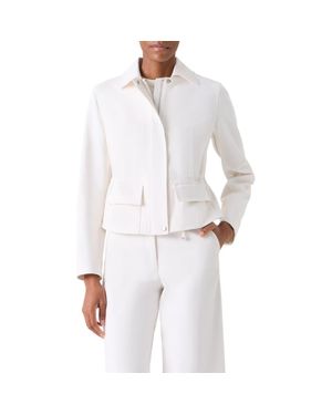 Akris Hugh Stretch Denim Cargo Jacket - White