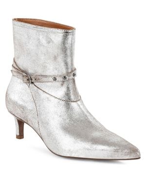 Seychelles Milan Pointed Toe Kitten Heel Bootie - Gray