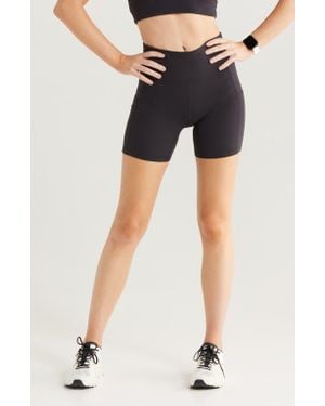 Zella Studio Luxe Pocket Bike Shorts - Blue