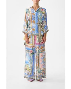 CAMILLA Tuck Front Pant - Blue