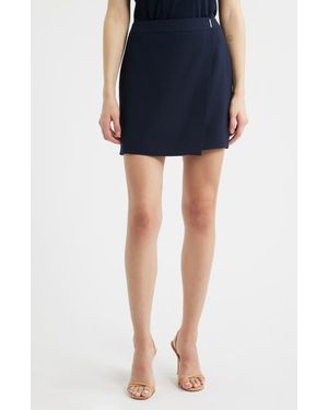 BOSS Vandera Wrap Front Miniskirt - Blue