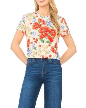 Ted Baker Floral Knit T-Shirt - Blue