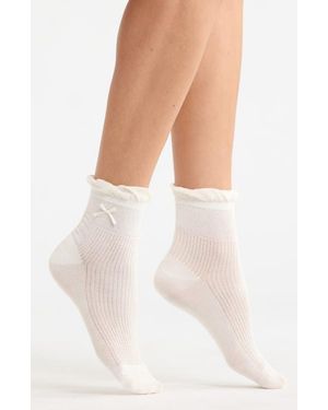 Casa Clara Nico Quarter Crew Socks - White