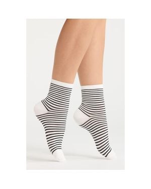 Nordstrom Everyday Low Flat Knit Crew Socks - White
