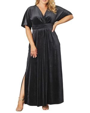 Kiyonna Verona Velvet Gown - Black