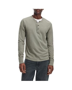 Rag & Bone Classic Slim Fit Henley - Gray