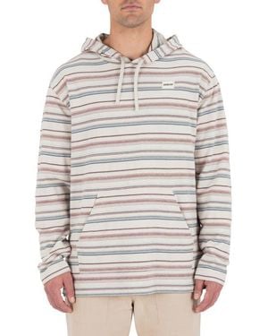 Hurley Og Stripe Hooded Poncho - Gray