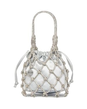 Judith Leiber Sparkle Net Pouch Bag - Metallic