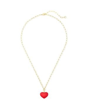 Machete Mini Heart Pendant Necklace - Red