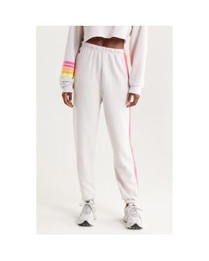 Aviator Nation Stripe Sweatpants - Gray