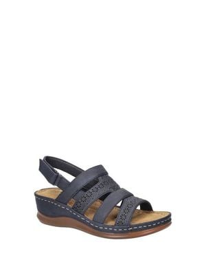 Easy Street Alexi Slingback Platform Wedge Sandal - Blue