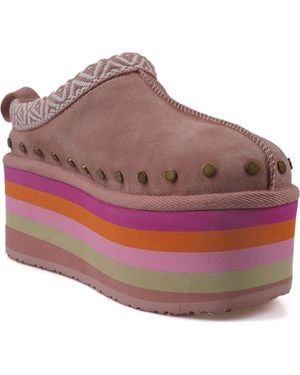 Zigi Brianne Faux Fur Platform Clog - Multicolor