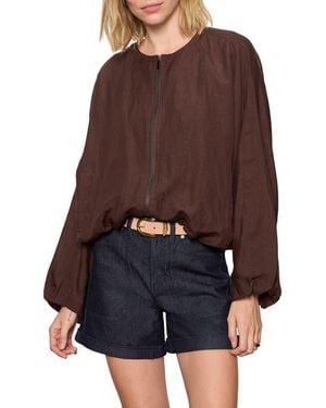 Sanctuary Linen Blend Bubble Jacket - Black