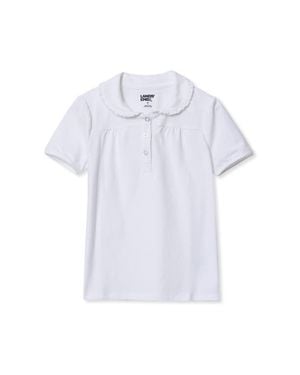 Lands' End Girls Frill Collar Tee - White