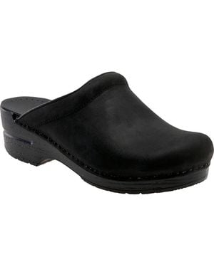 Dansko 'Sonja' Oiled Leather Clog - Black