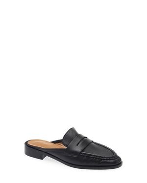 Atp Atelier Capriana Leather Flat Mule - Black
