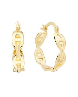 ATHRA LUXE Mariner Link Hoop Earrings - Metallic