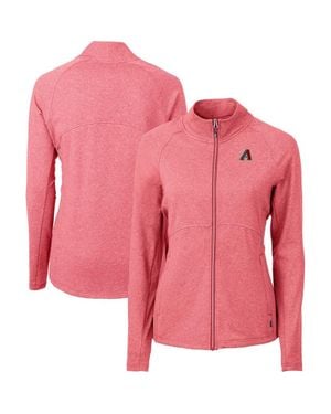 Cutter & Buck Arizona Diamondbacks Adapt Eco Knit Heather Recycled Full-Zip Jacket - Pink
