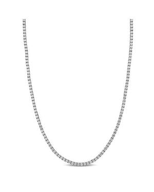 Julianna B Cubic Zirconia Tennis Necklace - Metallic