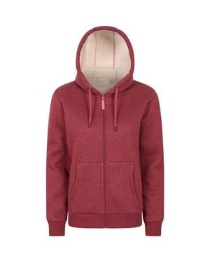 Mountain Warehouse Dalton Fleece Lined Full Zip Hoodie - Red
