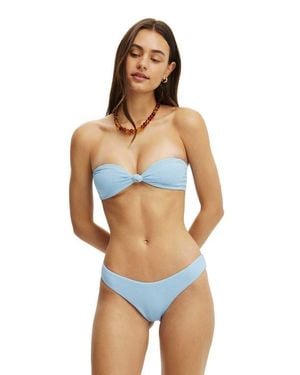Cotton On Knot Micro Bandeau Bikini Top - Blue