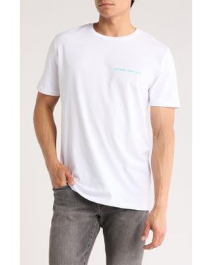 Overnight Angels Crew Graffiti Skull Organic Cotton Graphic T-Shirt - White