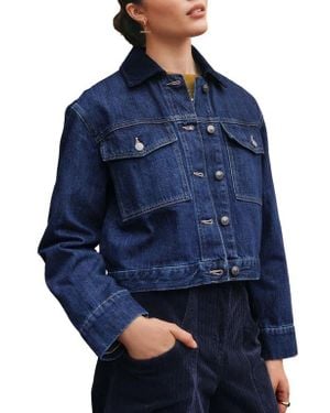 Next Two Tone Denim Jacket - Blue